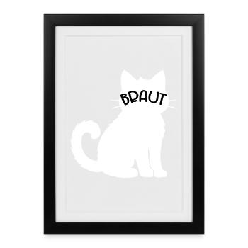Mariée des Chats de Mariage - Affiche encadrée (27 × 37 cm) - noir - Devant