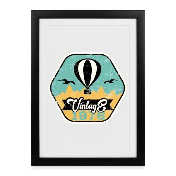 Millésime 1976 - Affiche encadrée (27 × 37 cm) - noir - Devant