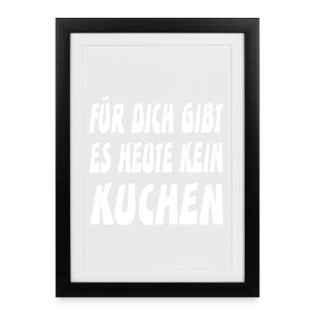 Kuchen - Gerahmtes Poster (27 × 37 cm) - Schwarz - Vorne