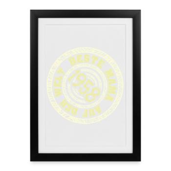 1958 - Framed poster (27 × 37 cm) - black - Front