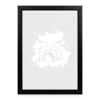percussion - Framed poster (27 × 37 cm) - black - Front