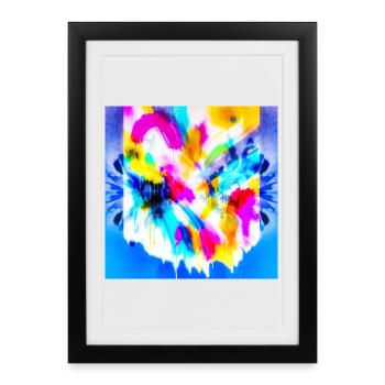 Explosion of colour in watercolour - Framed poster (27 × 37 cm) - black - Front