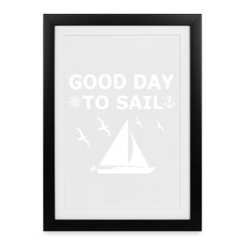 Sail - Framed poster (27 × 37 cm) - black - Front