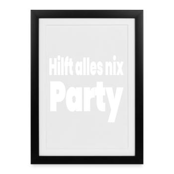 Party - Framed poster (27 × 37 cm) - black - Front