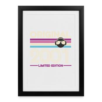 Original 2001 Édition Limitée - Affiche encadrée (27 × 37 cm) - noir - Devant
