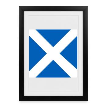 Montrez vos couleurs – Écosse - Affiche encadrée (27 × 37 cm) - noir - Devant