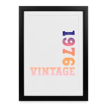 Millésime 1976 - Affiche encadrée (27 × 37 cm) - noir - Devant