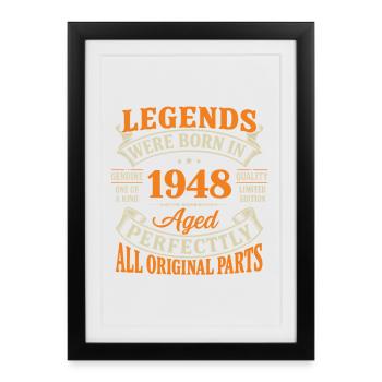 Legends 1948: Perfect Age, Original - Framed poster (27 × 37 cm) - black - Front