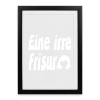 Frisur - Gerahmtes Poster (27 × 37 cm) - Schwarz - Vorne