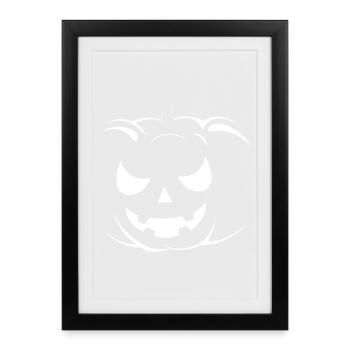 Halloween - Zombie - Horror - Pumpkin - Framed poster (27 × 37 cm) - black - Front