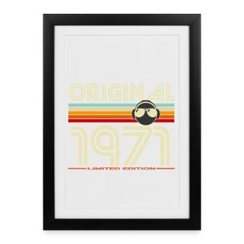 Original 1971 Edition Retro - Affiche encadrée (27 × 37 cm) - noir - Devant