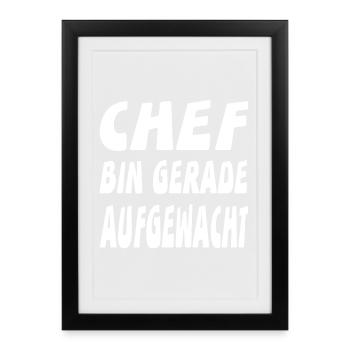 patron - Affiche encadrée (27 × 37 cm) - noir - Devant