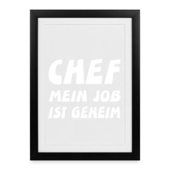 Chef - Gerahmtes Poster (27 × 37 cm) - Schwarz - Vorne