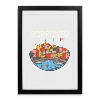 Sorrente - Affiche encadrée (27 × 37 cm) - noir - Devant