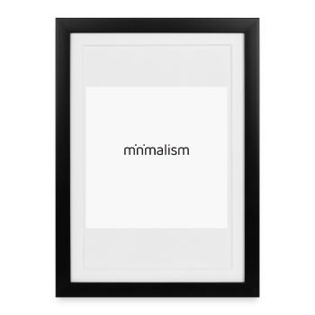 Minimalisme – Moins c’est plus de design - Affiche encadrée (27 × 37 cm) - noir - Devant