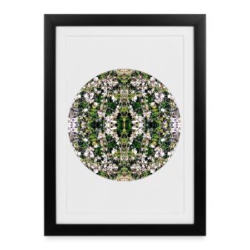 Source du Mandala de la Nature à Nuremberg - Affiche encadrée (27 × 37 cm) - noir - Devant