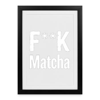 Matcha Rebellion T-shirt - Affiche encadrée (27 × 37 cm) - noir - Devant