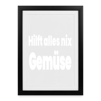 Gemüse - Gerahmtes Poster (27 × 37 cm) - Schwarz - Vorne