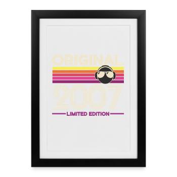 Original 2007 Édition Limitée Retro - Affiche encadrée (27 × 37 cm) - noir - Devant