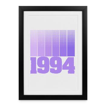 Né en 1994 - Affiche encadrée (27 × 37 cm) - noir - Devant