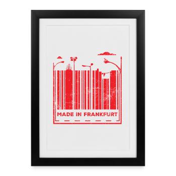 Made in Frankfurt - Framed poster (27 × 37 cm) - black - Front