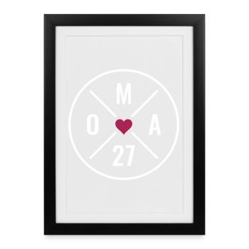 Granny 27 Cœur - Affiche encadrée (27 × 37 cm) - noir - Devant