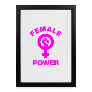 POUVOIR FÉMININ – GIRL POWER FAUST ! ♀ SŒURS FILLES - Affiche encadrée (27 × 37 cm) - noir - Devant