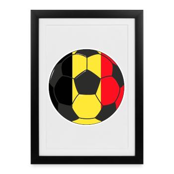 Fußball – Team Belgien - Gerahmtes Poster (27 × 37 cm) - Schwarz - Vorne