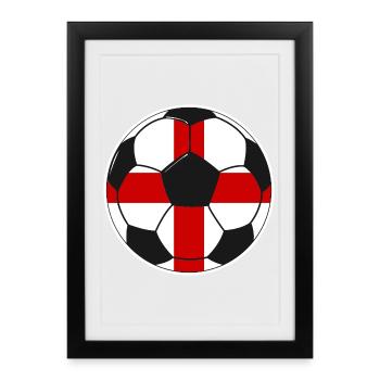 Fußball – Team England - Gerahmtes Poster (27 × 37 cm) - Schwarz - Vorne