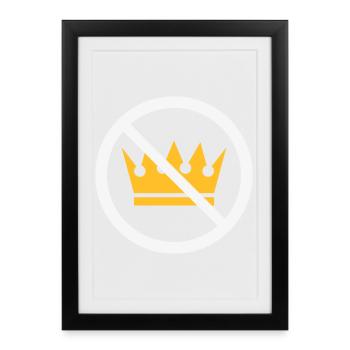No Kings! (Protest Sign / NEG 2C) - Framed poster (27 × 37 cm) - black - Front