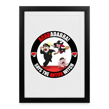 The Antifa Witch - Police - Framed poster (27 × 37 cm) - black - Front