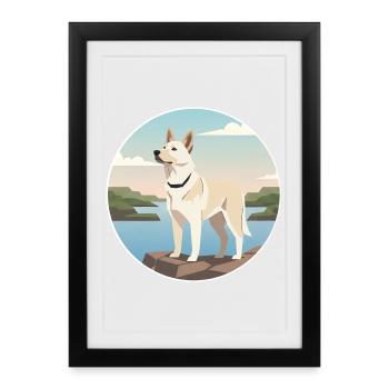 Guardian of the Estuary: Can de Palleiro - Framed poster (27 × 37 cm) - black - Front