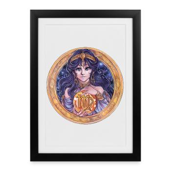 Zodiac Sign Zodiac Virgo Gift - Framed poster (27 × 37 cm) - black - Front