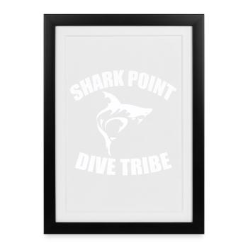 SHARK POINT DIVE TRIBE - Framed poster (27 × 37 cm) - black - Front