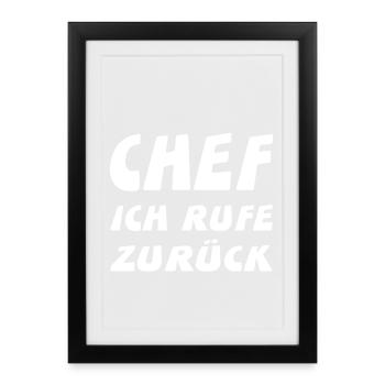 patron - Affiche encadrée (27 × 37 cm) - noir - Devant