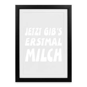 Milch - Gerahmtes Poster (27 × 37 cm) - Schwarz - Vorne