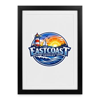 Côte Est en Allemagne - Affiche encadrée (27 × 37 cm) - noir - Devant