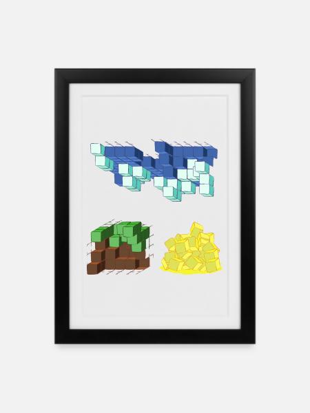 ONIRIC GAP - Framed poster (27 × 37 cm) - black