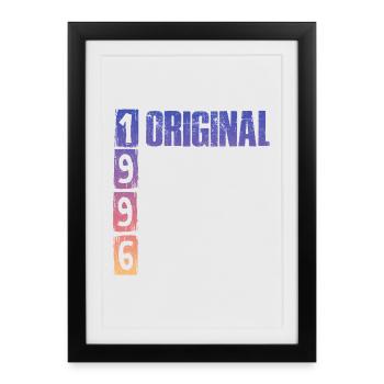 Millésime 1996 - Affiche encadrée (27 × 37 cm) - noir - Devant