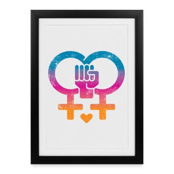 Droits des femmes, pouvoir des femmes - Affiche encadrée (27 × 37 cm) - noir - Devant