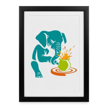 Maître des Troncs - Anarchie de l’Émail - Affiche encadrée (27 × 37 cm) - noir - Devant