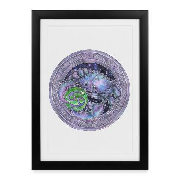 Zodiac Sign Zodiac Cancer Cancer Gift - Framed poster (27 × 37 cm) - black - Front