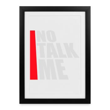 No Talk Me Funny Antisocial Introvert Saying - Framed poster (27 × 37 cm) - black - Front