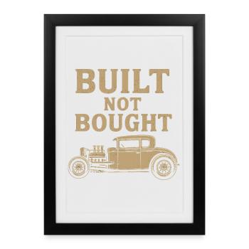 Construit, pas acheté – Atelier vintage Hot Rod - Affiche encadrée (27 × 37 cm) - noir - Devant