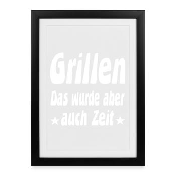 Grillen - Gerahmtes Poster (27 × 37 cm) - Schwarz - Vorne