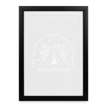 Witches camping witch summer camp group matching - Framed poster (27 × 37 cm) - black - Front