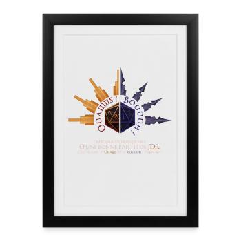 L'équilibre entre le "Ouais" et le "Bouh" - Affiche encadrée (27 × 37 cm) - noir - Devant