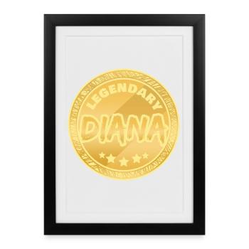 Prix Diana Légendaire - Affiche encadrée (27 × 37 cm) - noir - Devant