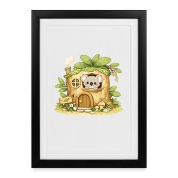 Forest House Koala Adventure - Framed poster (27 × 37 cm) - black - Front