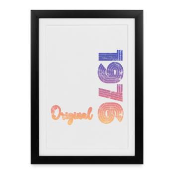 Millésime 1976 - Affiche encadrée (27 × 37 cm) - noir - Devant